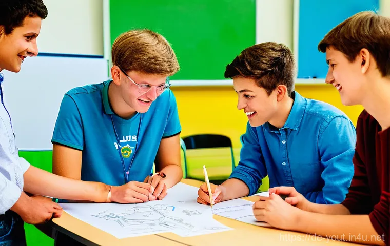 청소년지도사와 청소년 진로캠프 운영 - **Image Prompt: Interactive Career Exploration at a German Youth Camp**
    A group of diverse Germa...