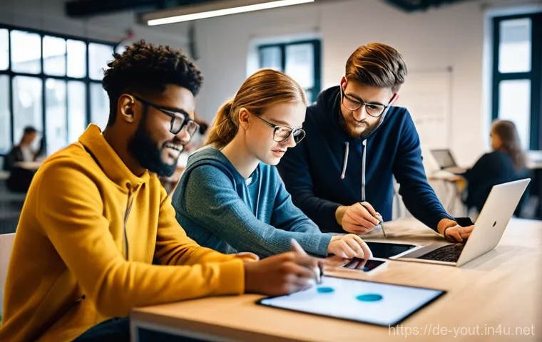 청소년지도사와 청소년 진로 박람회 운영 - **Prompt: Futuristic and Interactive German Youth Career Fair**
    "A dynamic and vibrant scene at ...