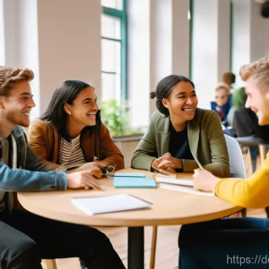 청소년지도사로서의 전문 조직 참여 - **Prompt:** A diverse group of enthusiastic German youth leaders, dressed in smart-casual attire, en...