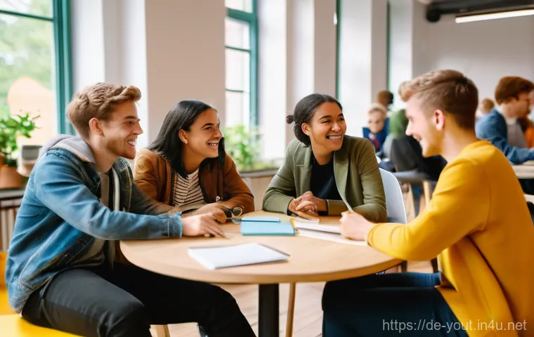 청소년지도사로서의 전문 조직 참여 - **Prompt:** A diverse group of enthusiastic German youth leaders, dressed in smart-casual attire, en...