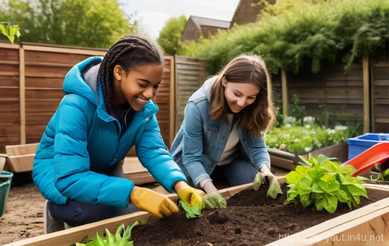 청소년지도사로서의 미래 계획 설정 - A warm and welcoming community space, possibly a cozy corner of a youth center lounge, where a diver...