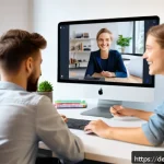 Home 20 청소년지도사 커뮤니티 추천 - A vibrant online community scene showing diverse youth workers from Germany engaging in a profession...